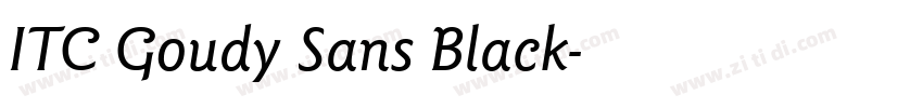 ITC Goudy Sans Black字体转换